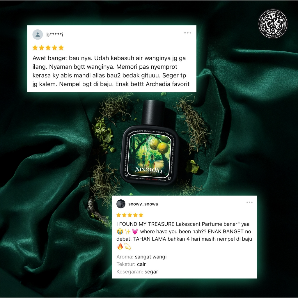 Lakescent Bundle 50ml Arcadia + Tropicey | Parfum Unisex Tahan Lama - Image 6