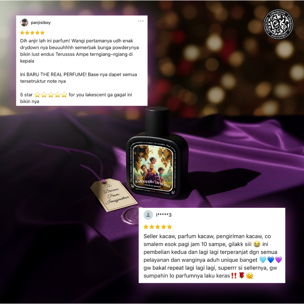 Lakescent BFF Set 50ml Sweet Elixir / Kidnappin Dreams / Tropicey | Parfum Unisex Tahan Lama - Image 5
